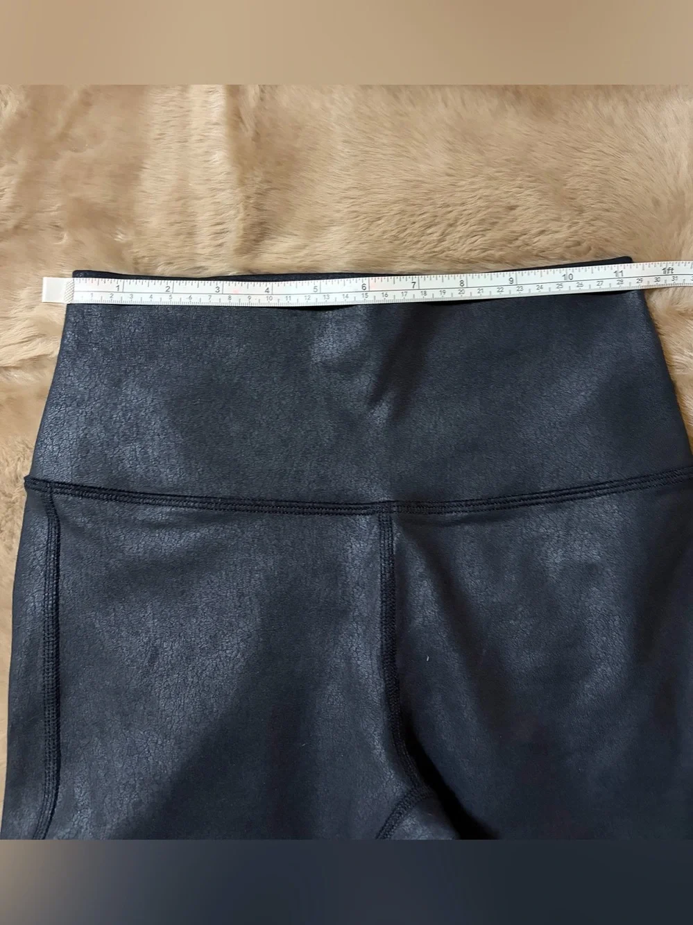 ALO Yoga Moto-Panel Black Jeggings with Ribbed Accents
